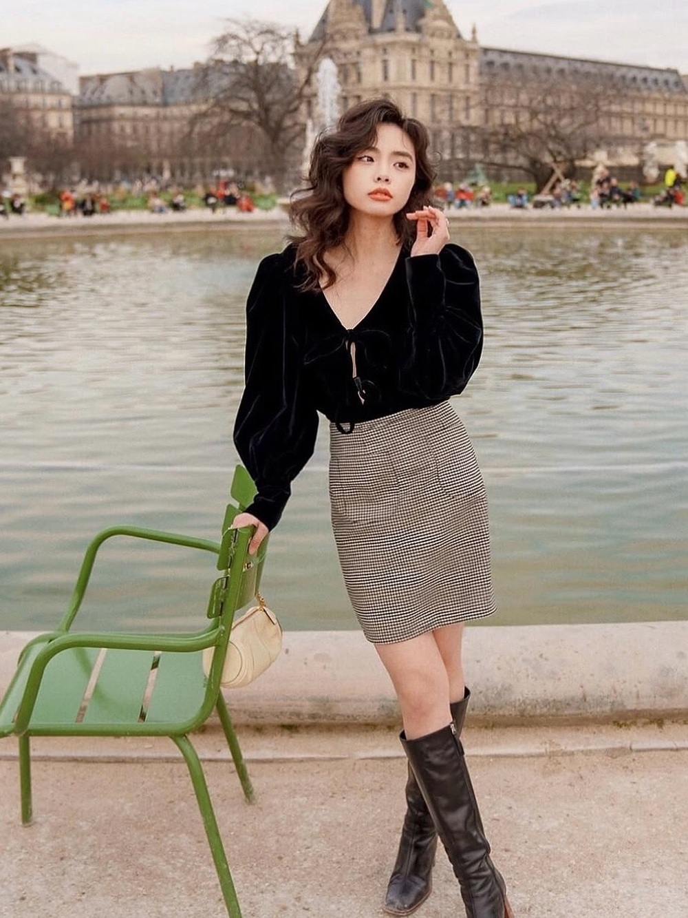 Maison Cleo French haute couture velvet blouse (handmade in France)